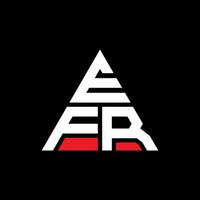 création de logo de lettre triangle efr avec forme de triangle. monogramme de conception de logo triangle efr. modèle de logo vectoriel triangle efr avec couleur rouge. logo triangulaire efr logo simple, élégant et luxueux.