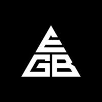 création de logo de lettre triangle egb avec forme de triangle. monogramme de conception de logo triangle egb. modèle de logo vectoriel triangle egb avec couleur rouge. logo triangulaire egb logo simple, élégant et luxueux.