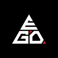 création de logo de lettre triangle ego avec forme de triangle. monogramme de conception de logo triangle ego. modèle de logo vectoriel triangle ego avec couleur rouge. logo triangulaire ego logo simple, élégant et luxueux.