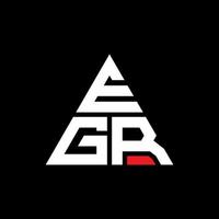 création de logo de lettre triangle egr avec forme de triangle. monogramme de conception de logo triangle egr. modèle de logo vectoriel triangle egr avec couleur rouge. logo triangulaire egr logo simple, élégant et luxueux.