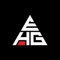création de logo de lettre triangle ehg avec forme de triangle. monogramme de conception de logo triangle ehg. modèle de logo vectoriel triangle ehg avec couleur rouge. logo triangulaire ehg logo simple, élégant et luxueux.