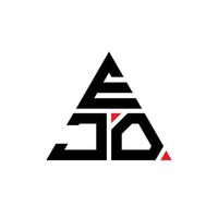 création de logo de lettre triangle ejo avec forme de triangle. monogramme de conception de logo triangle ejo. modèle de logo vectoriel triangle ejo avec couleur rouge. logo triangulaire ejo logo simple, élégant et luxueux.