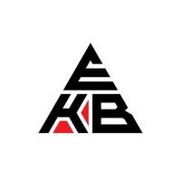 création de logo de lettre triangle ekb avec forme de triangle. monogramme de conception de logo triangle ekb. modèle de logo vectoriel triangle ekb avec couleur rouge. logo triangulaire ekb logo simple, élégant et luxueux.