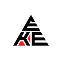 création de logo de lettre de triangle d'eke avec la forme de triangle. monogramme de conception de logo triangle eke. modèle de logo vectoriel triangle eke avec couleur rouge. logo triangulaire eke logo simple, élégant et luxueux.