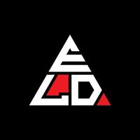 création de logo de lettre triangle eld avec forme de triangle. monogramme de conception de logo triangle eld. modèle de logo vectoriel triangle eld avec couleur rouge. eld logo triangulaire logo simple, élégant et luxueux.