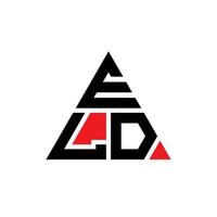 création de logo de lettre triangle eld avec forme de triangle. monogramme de conception de logo triangle eld. modèle de logo vectoriel triangle eld avec couleur rouge. eld logo triangulaire logo simple, élégant et luxueux.