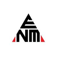 création de logo de lettre triangle enm avec forme de triangle. monogramme de conception de logo triangle enm. modèle de logo vectoriel triangle enm avec couleur rouge. logo triangulaire enm logo simple, élégant et luxueux.