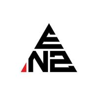 création de logo de lettre triangle enz avec forme de triangle. monogramme de conception de logo triangle enz. modèle de logo vectoriel triangle enz avec couleur rouge. logo triangulaire enz logo simple, élégant et luxueux.