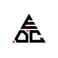 création de logo de lettre triangle eoc avec forme de triangle. monogramme de conception de logo triangle eoc. modèle de logo vectoriel triangle eoc avec couleur rouge. logo triangulaire eoc logo simple, élégant et luxueux.