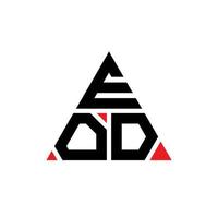 création de logo de lettre triangle eod avec forme de triangle. monogramme de conception de logo triangle eod. modèle de logo vectoriel triangle eod avec couleur rouge. eod logo triangulaire logo simple, élégant et luxueux.
