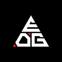 création de logo de lettre triangle eog avec forme de triangle. monogramme de conception de logo triangle eog. modèle de logo vectoriel triangle eog avec couleur rouge. logo triangulaire eog logo simple, élégant et luxueux.