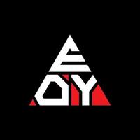 création de logo de lettre triangle eoy avec forme de triangle. monogramme de conception de logo triangle eoy. modèle de logo vectoriel triangle eoy avec couleur rouge. logo triangulaire eoy logo simple, élégant et luxueux.