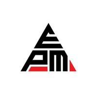 création de logo de lettre triangle epm avec forme de triangle. monogramme de conception de logo triangle epm. modèle de logo vectoriel triangle epm avec couleur rouge. logo triangulaire epm logo simple, élégant et luxueux.