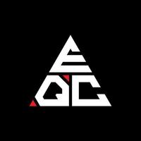 création de logo de lettre triangle eqc avec forme de triangle. monogramme de conception de logo triangle eqc. modèle de logo vectoriel triangle eqc avec couleur rouge. logo triangulaire eqc logo simple, élégant et luxueux.
