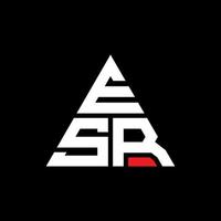 création de logo de lettre triangle esr avec forme de triangle. monogramme de conception de logo triangle esr. modèle de logo vectoriel triangle esr avec couleur rouge. logo triangulaire esr logo simple, élégant et luxueux.