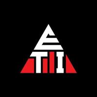 création de logo de lettre triangle eti avec forme de triangle. monogramme de conception de logo eti triangle. modèle de logo vectoriel triangle eti avec couleur rouge. logo triangulaire eti logo simple, élégant et luxueux.