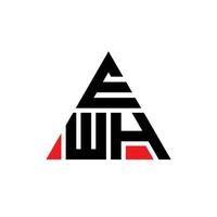 création de logo de lettre triangle ewh avec forme de triangle. monogramme de conception de logo triangle ewh. modèle de logo vectoriel triangle ewh avec couleur rouge. ewh logo triangulaire logo simple, élégant et luxueux.