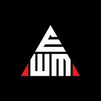 création de logo de lettre triangle ewm avec forme de triangle. monogramme de conception de logo triangle ewm. modèle de logo vectoriel triangle ewm avec couleur rouge. logo triangulaire ewm logo simple, élégant et luxueux.