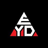 création de logo de lettre triangle eyd avec forme de triangle. monogramme de conception de logo triangle eyd. modèle de logo vectoriel triangle eyd avec couleur rouge. logo triangulaire eyd logo simple, élégant et luxueux.