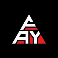 création de logo de lettre triangle fay avec forme de triangle. monogramme de conception de logo fay triangle. modèle de logo vectoriel fay triangle avec couleur rouge. fay logo triangulaire logo simple, élégant et luxueux.