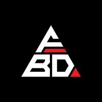 création de logo de lettre triangle fbd avec forme de triangle. monogramme de conception de logo triangle fbd. modèle de logo vectoriel triangle fbd avec couleur rouge. logo triangulaire fbd logo simple, élégant et luxueux.