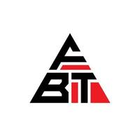 création de logo de lettre triangle fbt avec forme de triangle. monogramme de conception de logo triangle fbt. modèle de logo vectoriel triangle fbt avec couleur rouge. logo triangulaire fbt logo simple, élégant et luxueux.