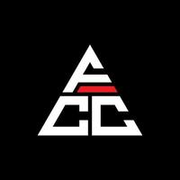 création de logo de lettre triangle fcc avec forme de triangle. monogramme de conception de logo triangle fcc. modèle de logo vectoriel triangle fcc avec couleur rouge. logo triangulaire fcc logo simple, élégant et luxueux.