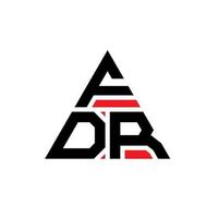 création de logo de lettre de triangle fdr avec forme de triangle. monogramme de conception de logo triangle fdr. modèle de logo vectoriel triangle fdr avec couleur rouge. logo triangulaire fdr logo simple, élégant et luxueux.