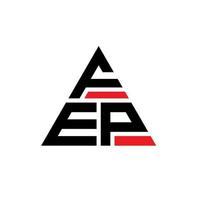 création de logo de lettre triangle fep avec forme de triangle. monogramme de conception de logo triangle fep. modèle de logo vectoriel triangle fep avec couleur rouge. logo triangulaire fep logo simple, élégant et luxueux.
