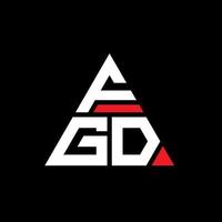 création de logo de lettre triangle fgd avec forme de triangle. monogramme de conception de logo triangle fgd. modèle de logo vectoriel triangle fgd avec couleur rouge. logo triangulaire fgd logo simple, élégant et luxueux.