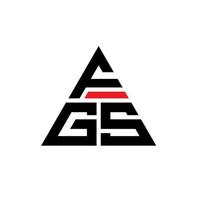 création de logo de lettre triangle fgs avec forme de triangle. monogramme de conception de logo triangle fgs. modèle de logo vectoriel triangle fgs avec couleur rouge. logo triangulaire fgs logo simple, élégant et luxueux.