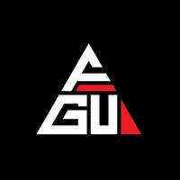 création de logo de lettre triangle fgu avec forme de triangle. monogramme de conception de logo triangle fgu. modèle de logo vectoriel triangle fgu avec couleur rouge. logo triangulaire fgu logo simple, élégant et luxueux.