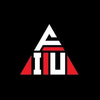 création de logo de lettre triangle fiu avec forme de triangle. monogramme de conception de logo triangle fiu. modèle de logo vectoriel triangle fiu avec couleur rouge. logo triangulaire fiu logo simple, élégant et luxueux.