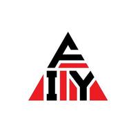 création de logo de lettre triangle fiy avec forme de triangle. monogramme de conception de logo triangle fiy. modèle de logo vectoriel triangle fiy avec couleur rouge. fiy logo triangulaire logo simple, élégant et luxueux.