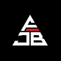 création de logo de lettre triangle fjb avec forme de triangle. monogramme de conception de logo triangle fjb. modèle de logo vectoriel triangle fjb avec couleur rouge. logo triangulaire fjb logo simple, élégant et luxueux.