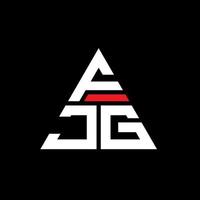 création de logo de lettre triangle fjg avec forme de triangle. monogramme de conception de logo triangle fjg. modèle de logo vectoriel triangle fjg avec couleur rouge. logo triangulaire fjg logo simple, élégant et luxueux.