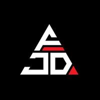 création de logo de lettre triangle fjd avec forme de triangle. monogramme de conception de logo triangle fjd. modèle de logo vectoriel triangle fjd avec couleur rouge. logo triangulaire fjd logo simple, élégant et luxueux.