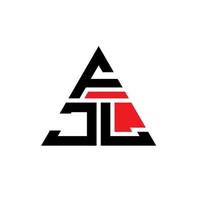 création de logo de lettre triangle fjl avec forme de triangle. monogramme de conception de logo triangle fjl. modèle de logo vectoriel triangle fjl avec couleur rouge. logo triangulaire fjl logo simple, élégant et luxueux.