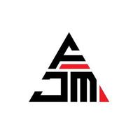 création de logo de lettre triangle fjm avec forme de triangle. monogramme de conception de logo triangle fjm. modèle de logo vectoriel triangle fjm avec couleur rouge. logo triangulaire fjm logo simple, élégant et luxueux.