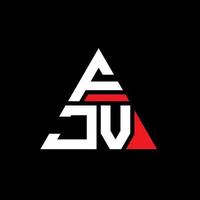 création de logo de lettre triangle fjv avec forme de triangle. monogramme de conception de logo triangle fjv. modèle de logo vectoriel triangle fjv avec couleur rouge. logo triangulaire fjv logo simple, élégant et luxueux.