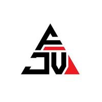 création de logo de lettre triangle fjv avec forme de triangle. monogramme de conception de logo triangle fjv. modèle de logo vectoriel triangle fjv avec couleur rouge. logo triangulaire fjv logo simple, élégant et luxueux.