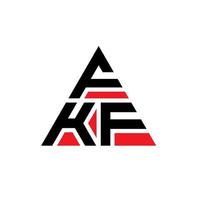 création de logo de lettre triangle fkf avec forme de triangle. monogramme de conception de logo triangle fkf. modèle de logo vectoriel triangle fkf avec couleur rouge. logo triangulaire fkf logo simple, élégant et luxueux.