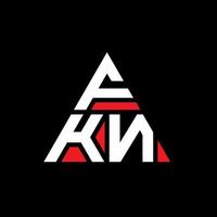 création de logo de lettre triangle fkn avec forme de triangle. monogramme de conception de logo triangle fkn. modèle de logo vectoriel triangle fkn avec couleur rouge. logo triangulaire fkn logo simple, élégant et luxueux.