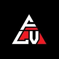 création de logo de lettre triangle flv avec forme de triangle. monogramme de conception de logo triangle flv. modèle de logo vectoriel triangle flv avec couleur rouge. logo triangulaire flv logo simple, élégant et luxueux.