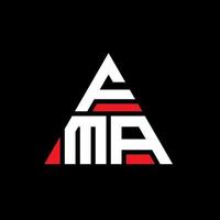 création de logo de lettre triangle fma avec forme de triangle. monogramme de conception de logo triangle fma. modèle de logo vectoriel fma triangle avec couleur rouge. logo triangulaire fma logo simple, élégant et luxueux.