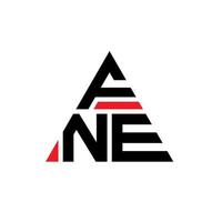 création de logo de lettre triangle fne avec forme de triangle. monogramme de conception de logo triangle fne. modèle de logo vectoriel triangle fne avec couleur rouge. fne logo triangulaire logo simple, élégant et luxueux.