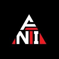 création de logo de lettre triangle fni avec forme de triangle. monogramme de conception de logo triangle fni. modèle de logo vectoriel triangle fni avec couleur rouge. logo triangulaire fni logo simple, élégant et luxueux.
