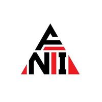 création de logo de lettre triangle fni avec forme de triangle. monogramme de conception de logo triangle fni. modèle de logo vectoriel triangle fni avec couleur rouge. logo triangulaire fni logo simple, élégant et luxueux.