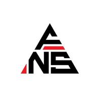 création de logo de lettre triangle fns avec forme de triangle. monogramme de conception de logo triangle fns. modèle de logo vectoriel triangle fns avec couleur rouge. logo triangulaire fns logo simple, élégant et luxueux.