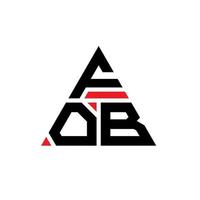 création de logo de lettre triangle fob avec forme de triangle. monogramme de conception de logo triangle fob. modèle de logo vectoriel triangle fob avec couleur rouge. logo triangulaire fob logo simple, élégant et luxueux.